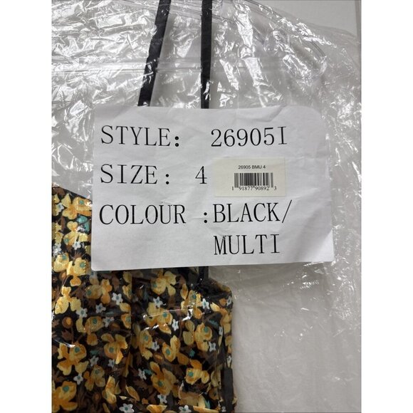 New Mac Duggal Size 4 Floral 26905 One Shoulder Ruffle Ruched Cocktail Dress NWT - Picture 5 of 15